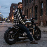 Men's "Splitline - Tundra" Black/White Armored Flannel Shirt - MPM1673