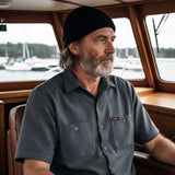 MMCC Men's Grey Super Duty Classic Mechanic Button Up Shirt - 2 Chest Pockets - Microfiber Panel - MDM11628