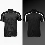 Milwaukee Motorcycle Clothing Co. Men’s Delco Gray/Black Mechanic Rider Ready Shirt w/ Reflective Strip MDM11605