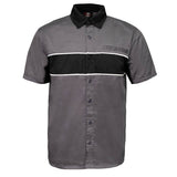 Men's "Hardline" Multi/Color Mechanic Work Shirt - Cotton Button Up Shop Shirt - MDM11619