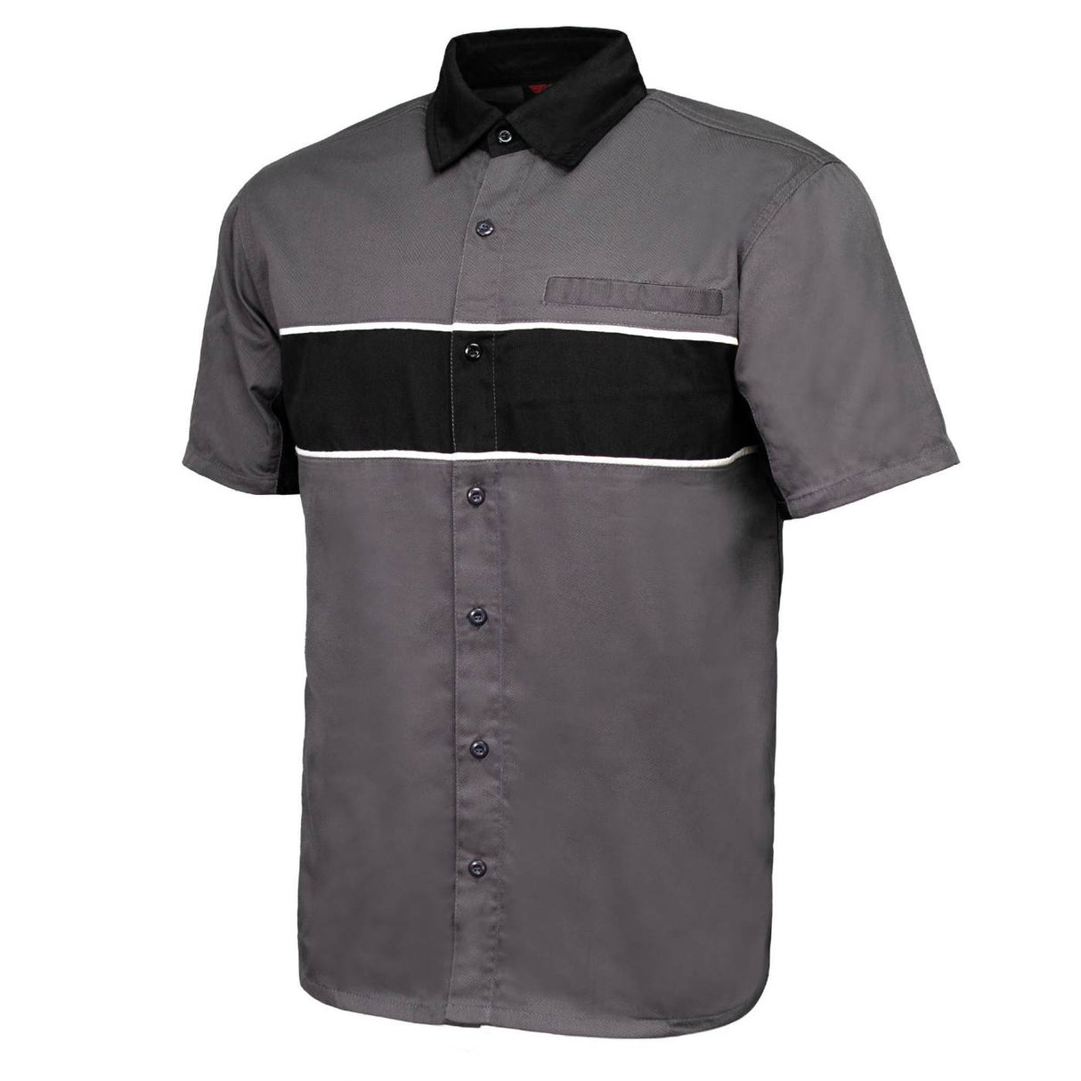 Men's "Hardline" Multi/Color Mechanic Work Shirt - Cotton Button Up Shop Shirt - MDM11619
