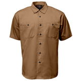 MMCC Men's Khaki Super Duty Classic Mechanic Button Up Shirt - 2 Chest Pockets - Microfiber Panel - MDM11664