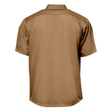 MMCC Men's Khaki Super Duty Classic Mechanic Button Up Shirt - 2 Chest Pockets - Microfiber Panel - MDM11664