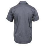 Milwaukee Leather MDM11668 Men’s Grey Button-Up Heavy-Duty Work Shirt - Classic Mechanic Shirt w/ Pockets