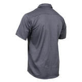 Milwaukee Leather MDM11668 Men’s Grey Button-Up Heavy-Duty Work Shirt - Classic Mechanic Shirt w/ Pockets