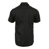 Milwaukee Leather MDM11669 Men’s Black Button-Up Heavy-Duty Work Shirt - Classic Mechanic Shirt w/ Pockets