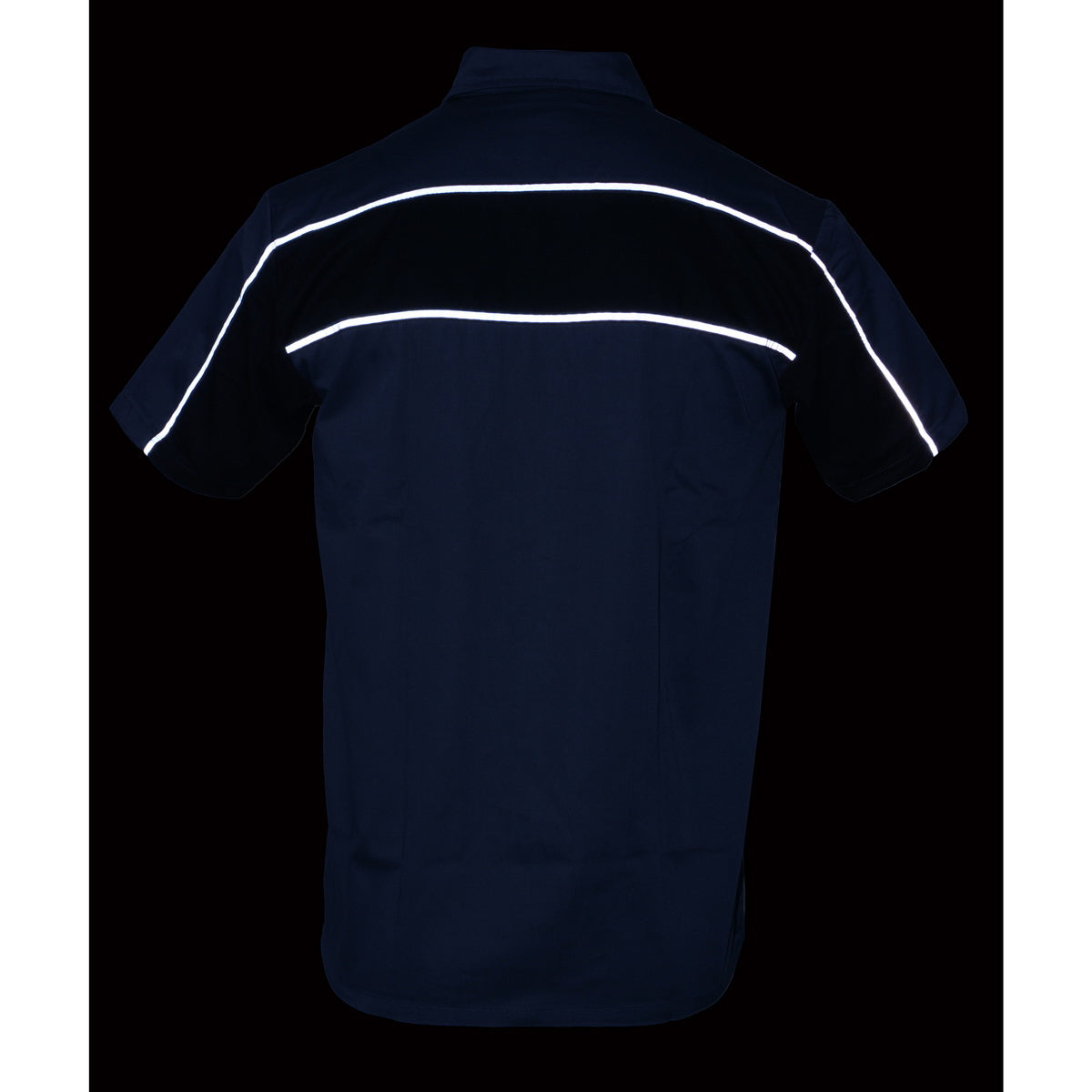 Milwaukee Leather MDM11671 Men’s Grey-Black Mechanic Work Shirt w/ Reflective Strip - Heavy-Duty Button-Up