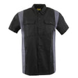 Milwaukee Leather MDM11674 Men’s Black-Grey Button-Up Heavy-Duty Work Shirt - Classic Mechanic Shirt w/ Pockets
