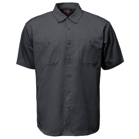 MMCC Men's Charcoal Super Duty Classic Mechanic Work Shirt - 2 Chest Pockets - Microfiber Panel - MDM11687