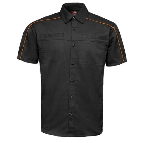Men's "Slipstream" Classic Mechanic Garage Work Shirt - 100% Cotton w/ Microfiber Panel - MDM11693