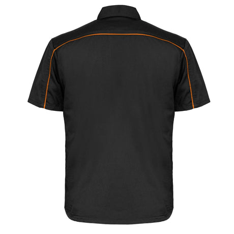 Men's "Slipstream" Classic Mechanic Garage Work Shirt - 100% Cotton w/ Microfiber Panel - MDM11693
