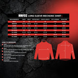 MMCC Men's Octane Long Sleeve Mechanic Shirt - Black with Orange Stripe - 50-50 Cotton Poly - MMCC16003
