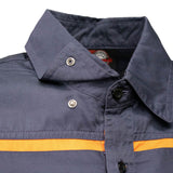 MMCC Men's Octane Long Sleeve Mechanic Shirt - Grey with Orange Stripe - 50-50 Cotton Poly - MMCC16001