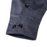 MMCC Men's Octane Long Sleeve Mechanic Shirt - Grey with Orange Stripe - 50-50 Cotton Poly - MMCC16001