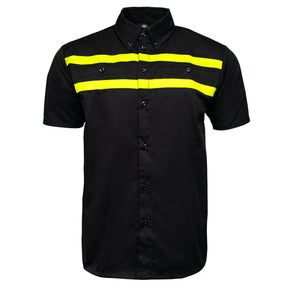 MMCC Men's Petrol Classic Mechanic Button Up Shirt - Dual Chest Pockets - Microfiber Panel - Rider Ready - MMC16005