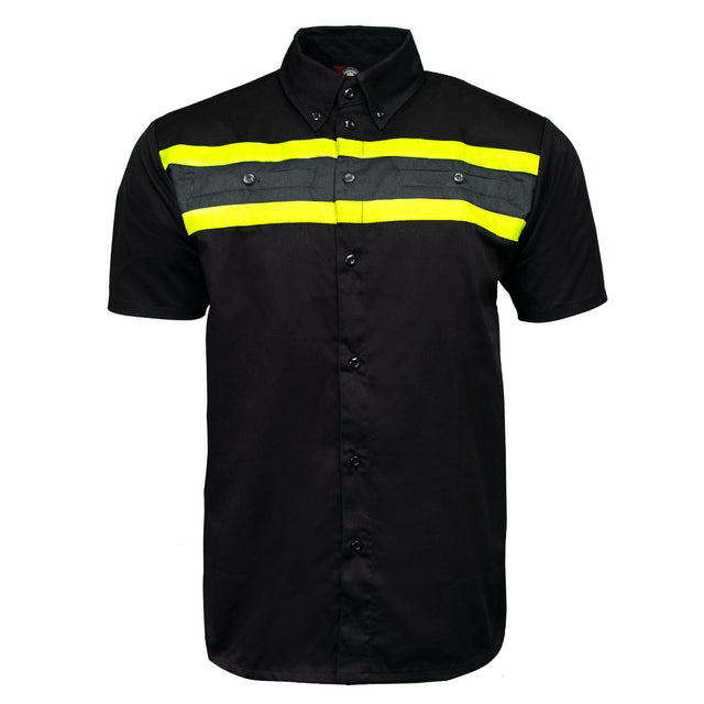 MMCC Men's Petrol Classic Mechanic Button Up Shirt - Dual Chest Pockets - Microfiber Panel - Rider Ready - MMC16007