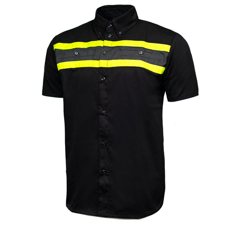 MMCC Men's Petrol Classic Mechanic Button Up Shirt - Dual Chest Pockets - Microfiber Panel - Rider Ready - MMC16007