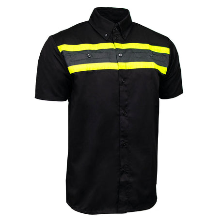 MMCC Men's Petrol Classic Mechanic Button Up Shirt - Dual Chest Pockets - Microfiber Panel - Rider Ready - MMC16007