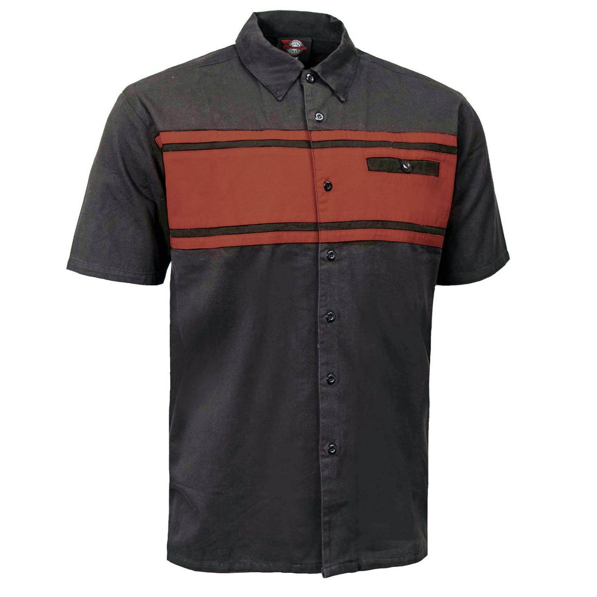 Milwaukee Motorcycle Clothing Co. Men's Gear Head Orange Shirt