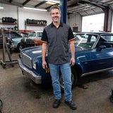 MMCC Men's Pit Line Mechanic Button Up Shirt - Dual Chest Pockets - Microfiber Panel - Rider Ready - MMC16023