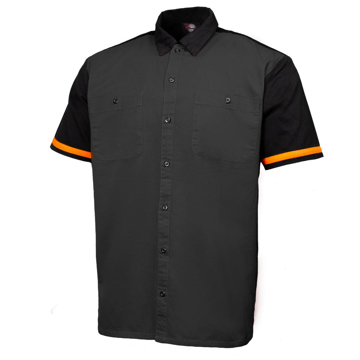 Men's Pit Line Mechanic Button Up Shirt - Dual Chest Pockets - Microfiber Panel - Rider Ready - MMC16023