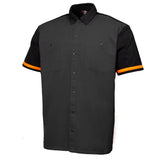 Men's Pit Line Mechanic Button Up Shirt - Dual Chest Pockets - Microfiber Panel - Rider Ready - MMC16023