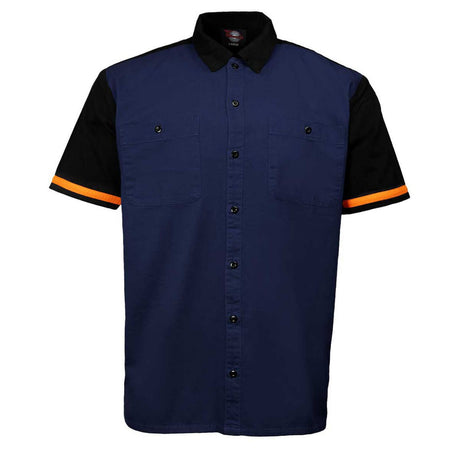 MMCC Men's Pit Line Mechanic Button Up Shirt - Dual Chest Pockets - Microfiber Panel - Rider Ready - MMC16026