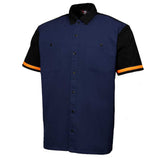 Men's Pit Line Mechanic Button Up Shirt - Dual Chest Pockets - Microfiber Panel - Rider Ready - MMC16026
