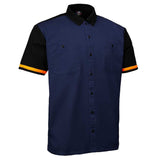 MMCC Men's Pit Line Mechanic Button Up Shirt - Dual Chest Pockets - Microfiber Panel - Rider Ready - MMC16026