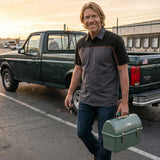 MMCC Men's Reveline Classic Mechanic Shirt - 100% Cotton - 2 Chest Zipper Pockets - Microfiber Panel