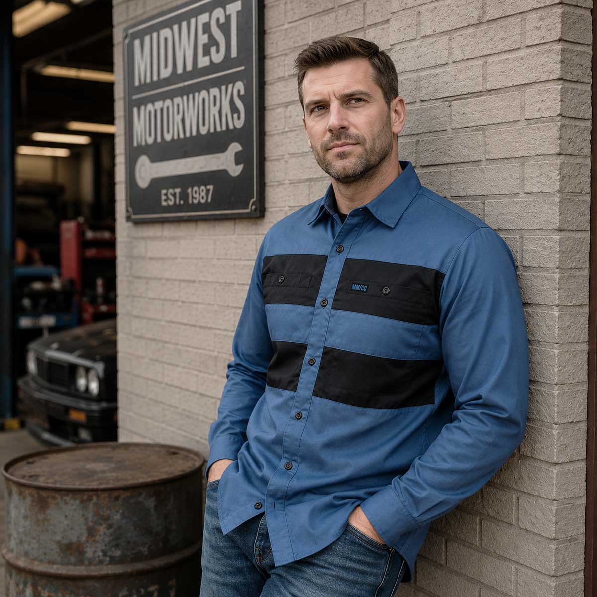Milwaukee Motorcycle Clothing Co. Men's Mechanic Work Shirt, MMC16155