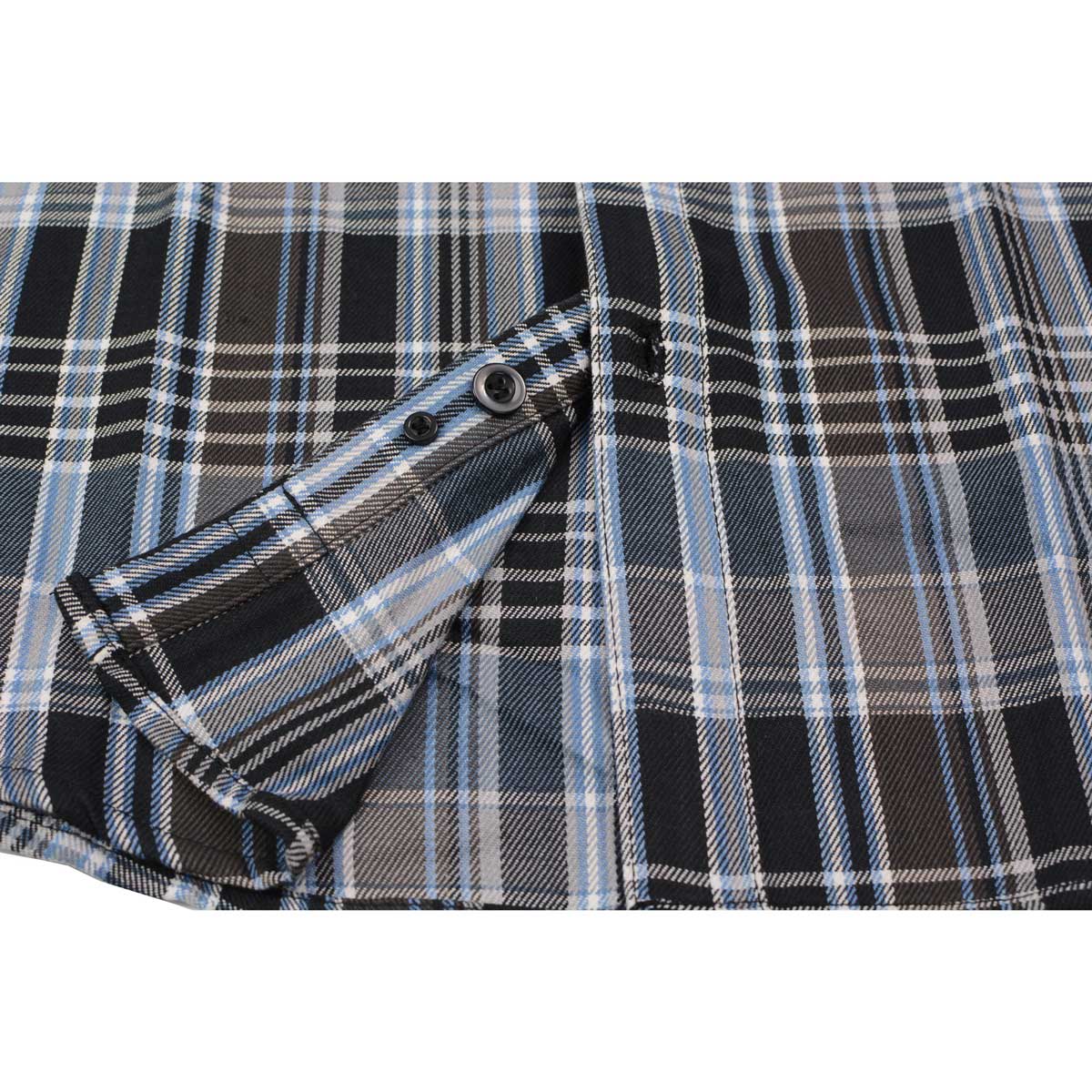 Men's "Stonegate" Multi-Color Cotton Button Down Flannel Shirt - MNG11626 - by Milwaukee Leather