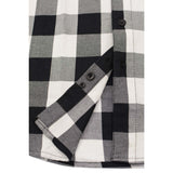 Milwaukee Leather MNG11633 Men's Flannel Plaid Shirt Black and White Long Sleeve Cotton Button Down Shirt