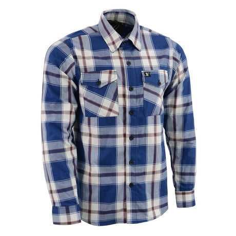 Milwaukee Leather Men’s Plaid Flannel Long Sleeve Shirt with Chest Pockets