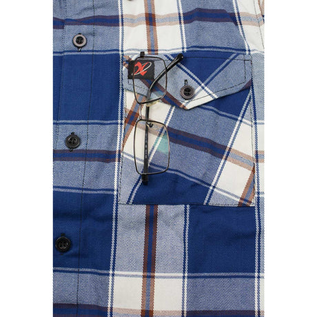 Milwaukee Leather Men’s Plaid Flannel Long Sleeve Shirt with Chest Pockets