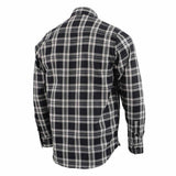 Milwaukee Leather MNG11646 Men's Flannel Plaid Shirt Black and White Long Sleeve Cotton Button Down Shirt