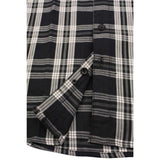 Milwaukee Leather MNG11646 Men's Flannel Plaid Shirt Black and White Long Sleeve Cotton Button Down Shirt
