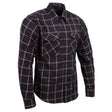 Milwaukee Leather MNG11651 Men's Black and Red Long Sleeve Cotton Flannel Shirt