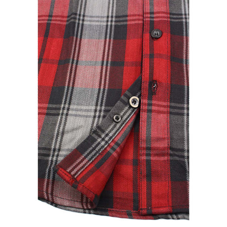 Men's "Red Baron" Multi-Color Cotton Long Sleeve Flannel Shirt - MNG11652 - by Milwaukee Leather