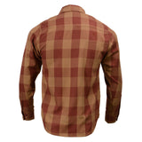 Milwaukee Leather MNG11653 Men's Brown and Beige Long Sleeve Cotton Flannel Shirt
