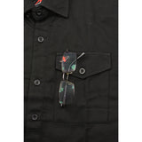 Milwaukee Leather MNG11655 Men's Solid Black Long Sleeve Cotton Flannel Shirt