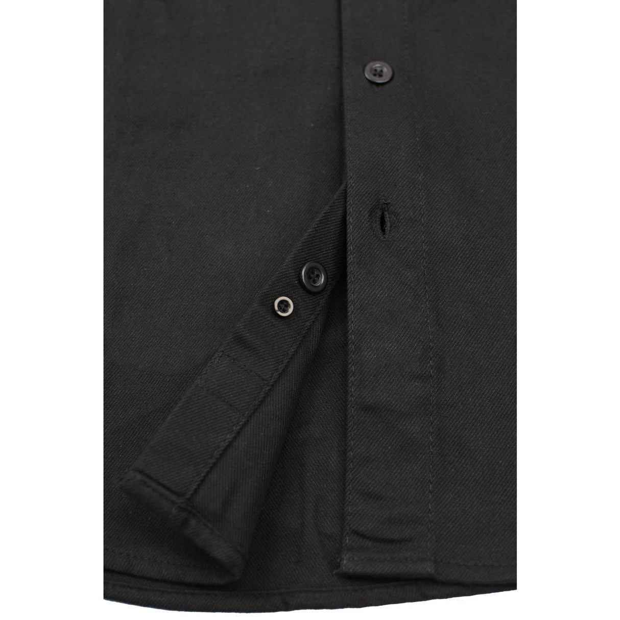 Men's "Black Jack" Black Cotton Long Sleeve Flannel Shirt - MNG11655 - by Milwaukee Leather