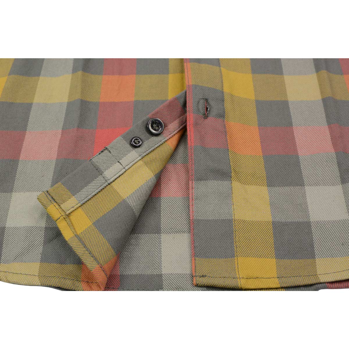 Men's "Steelshade" Multi-Color Cotton Long Sleeve Flannel Shirt - MNG11661 - by Milwaukee Leather