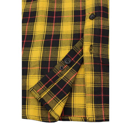 Men's "Blackforge" Multi-Color Cotton Long Sleeve Flannel Shirt - MNG11666 - by Milwaukee Leather