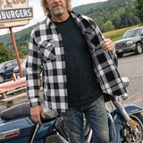 MMCC Men's Desperado Reversible Flannel Shirt - 100% Cotton Snap Front Plaid w/ Chest and Hand Pockets - MNG11804