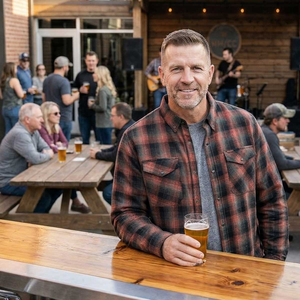 Milwaukee Motorcycle Clothing Co. Men's Reversible Plaid Flannel Shirt