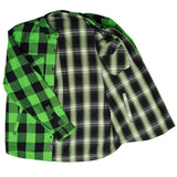 Milwaukee Motorcycle Clothing Co. Men's Reversible Plaid Flannel Shirt