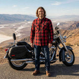 Milwaukee Motorcycle Clothing Co. Men's Reversible Plaid Flannel Shirt