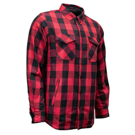 Men's Ricochet Reversible Flannel Shirt - 100% Cotton Snap Front Plaid w/ Chest and Hand Pockets - MNG11803
