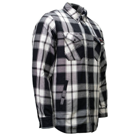 Men's Desperado Reversible Flannel Shirt - 100% Cotton Snap Front Plaid w/ Chest and Hand Pockets - MNG11804
